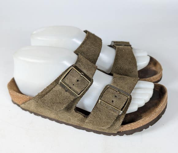 Birkenstock Arizona Sandals Womens Size: 39 / 8 Brown Suede Slide Soft Footbed