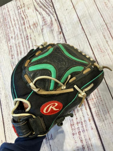Black Rawlings Champion Lite RH Softball Glove 12" (Used)