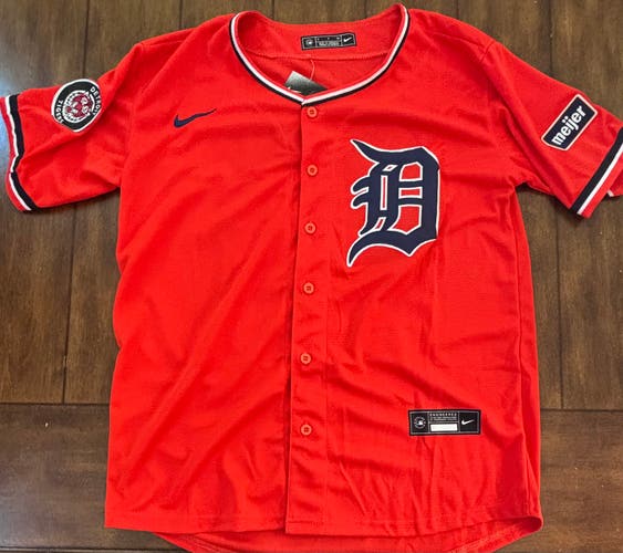 Detroit Tigers Tarik Skubal Adult Small (Orange) Alternate Jersey NWT