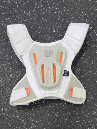 Used Warrior BURN Lacrosse Shoulder Pads White MD 11849-S000039089