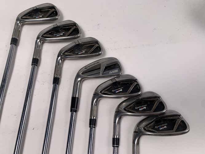 LEFTY TaylorMade M4 Iron Set 4-PW KBS Max 85g Regular Steel Mens LH