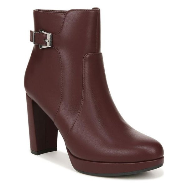 Naturalizer Braxton I6499S2600 Boots Women's 8 Red Round Toe Ankle Bootie RG235