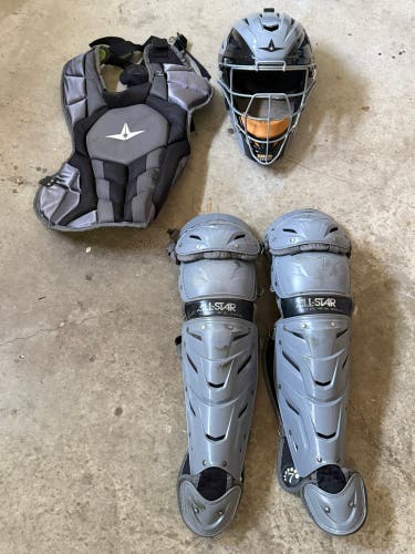 Black/Gray All Star System 7 Axis Catcher's Set (Used)