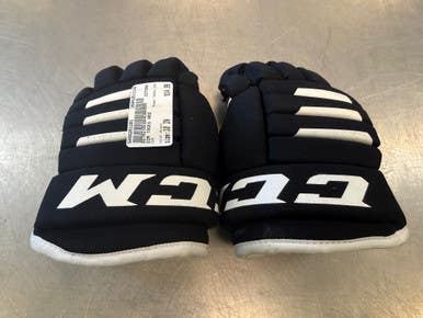Used CCM TACKS 4R2 Junior Gloves Black 10" 11339-S000201291