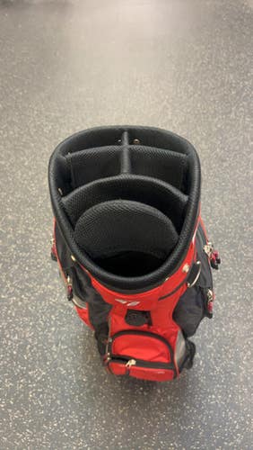 Used Taylormade CART BAG Mens Cart Bag Red 11339-S000201265