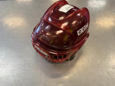 Used CCM CLEAR HELEMT Hockey Helmet Only Red LG 11339-S000201222
