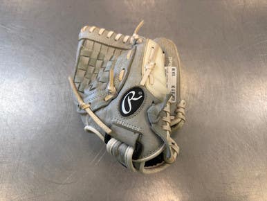 Used Rawlings HIGHLIGHT SERIES BB/SB Glove RH Throw Grey 10 1/2" 11339-S000201316