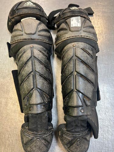 Used Adidas SHIN Catchers Leg Guards Black Intermed 11339-S000201300