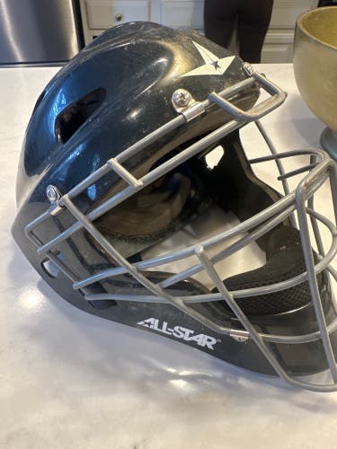 All-Star MVP2300 Youth Catcher’s Helmet Black 7–7 1/2 Hockey Style Mask