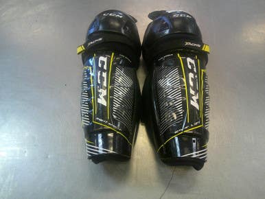 Used CCM 9040 Junior Shin Guards Black 12" 11339-S000200389