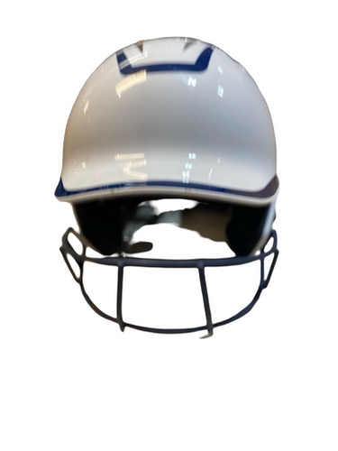 Used Champro WHITE Batting Helmet w/Mask White MD 11706-S000375404