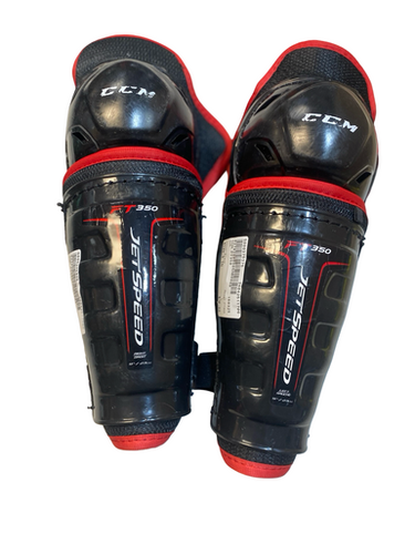 Used CCM FT350 Junior Shin Guards Black 9" 11706-S000375375