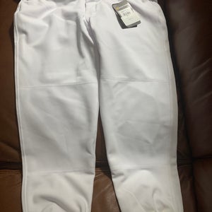 White Women's Medium Adult Easton Pro Game Pants (New)