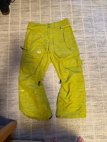 Retro Yellow Men's Adult Medium Volcom Ski Pants (New)
