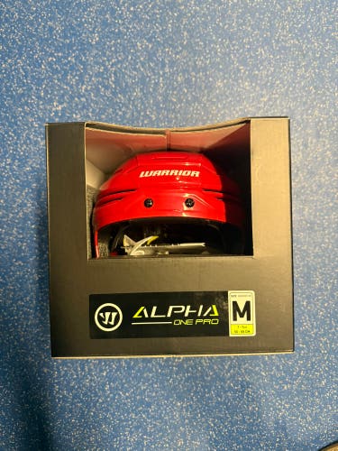 Medium Warrior Alpha One Red Pro Helmet (New)