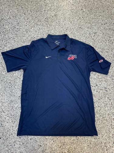 Nike Dri-Fit Team USA Polo Shirt Size L