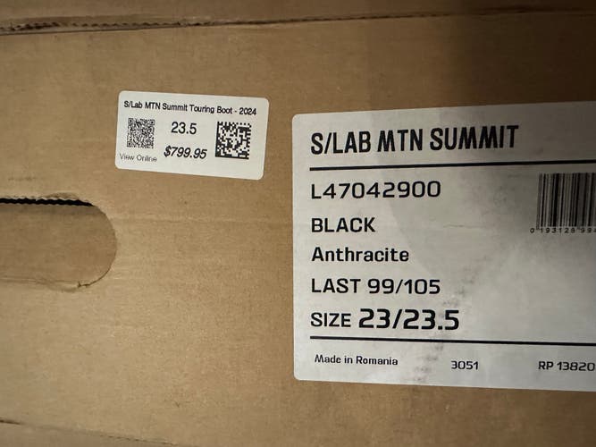 Mondo 23 & 23.5 Men's Salomon All Mountain S/Lab MTN Ski Boots (New)