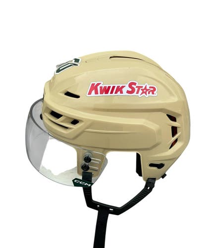 CCM Tacks 710 Pro Stock Hockey Helmet Visor Combo Small Wheat Beige WILD 50274