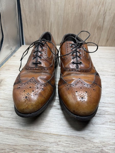 Vintage Leather Mens Size 13 Metal Spiked Golf Shoes
