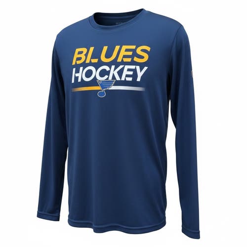 Fanatics Authentic Pro St Louis Blues Navy Blue Long Sleeve Shirt (New)