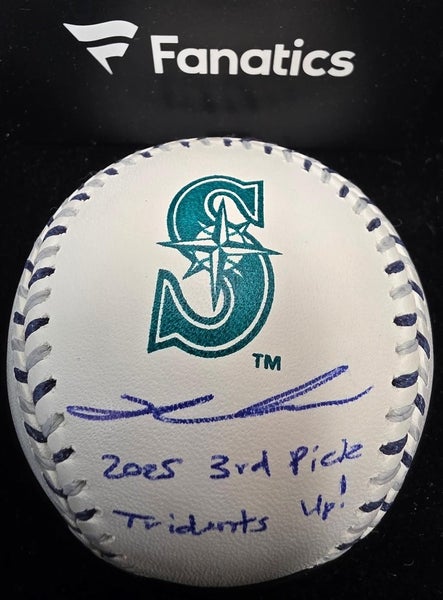 Mariners KADE ANDERSON Autographed "2025 3rd Pick, Tridents Up" LE 1/10 Baseball