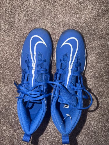 Blue Men's Size M 8.5 (W 9.5) Youth Nike Alpha Huarache NXT Low Top Molded Cleats (Used)