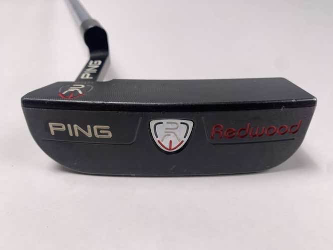 LEFTY Ping Redwood D66 Black Satin Putter 34.5" Black Dot Mens LH