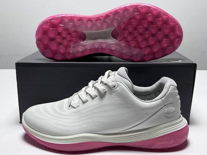 Ecco Golf LT1 Golf Shoes White Pink Women's SZ 6-6.5 (132753 60909)