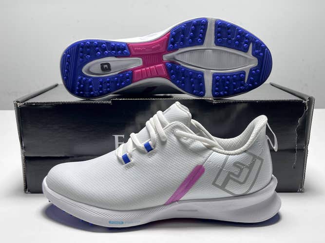 FootJoy FJ Fuel Sport Golf Shoes White Pink Blue Women's SZ 6.5 (90127)