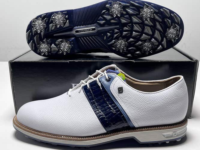 FootJoy DryJoys Premiere Series Packard Golf Shoes White Men's SZ 10.5 (54269)
