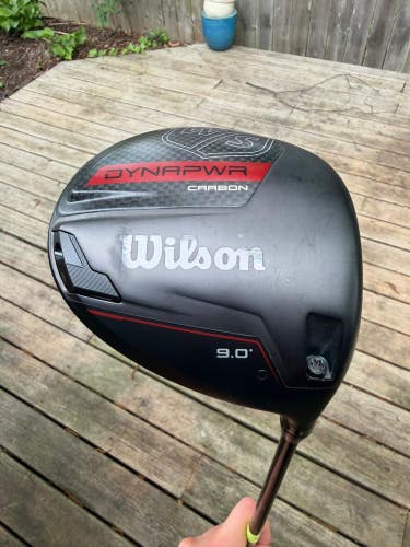 Wilson Staff Dynapwr Carbon Driver 9 Hzrdus Smoke RDX Red Stiff 45.25 NICE