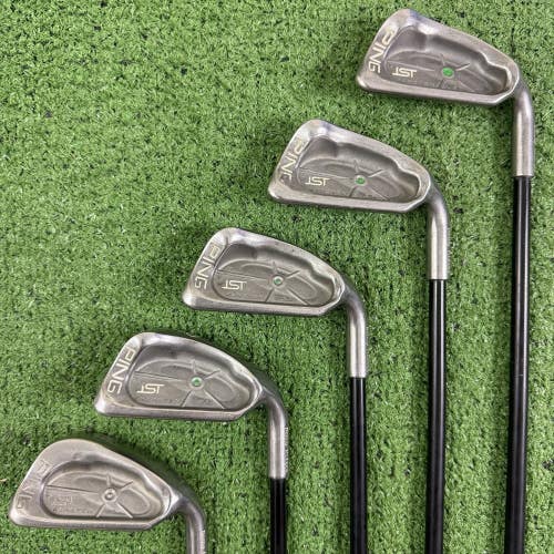 Ping ISI Iron Set 6-PW Green Dot Aldila 350 Series Stiff Flex WORN GRIPS