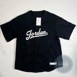 Nike Air Jordan Premium Baseball Jersey Shirt Black M