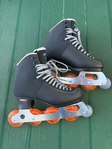 Jackson Ultima Debut Inline Figure Skates Picskate 4 Wheel Frame 6Mens/7.5Womens