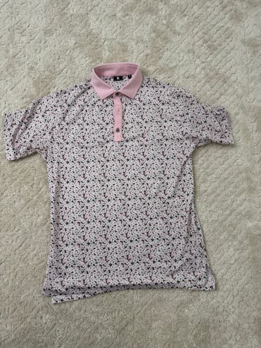 FootJoy Golf Shirt - Pink / Flowers (Used)