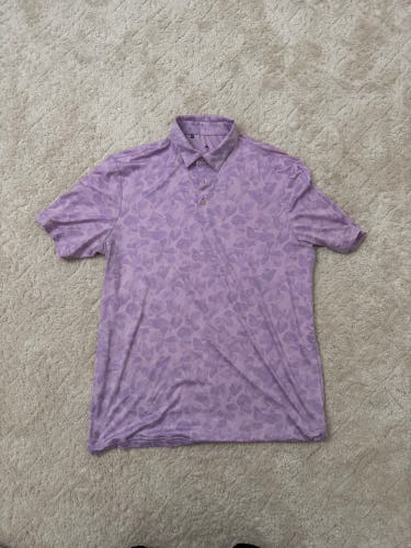 Adidas Golf Shirt - Purple / Flowers (Used)
