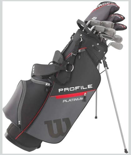 New WILSON Men's Profile Platinum Complete Golf Club Set RH MEN W/STAND BAG