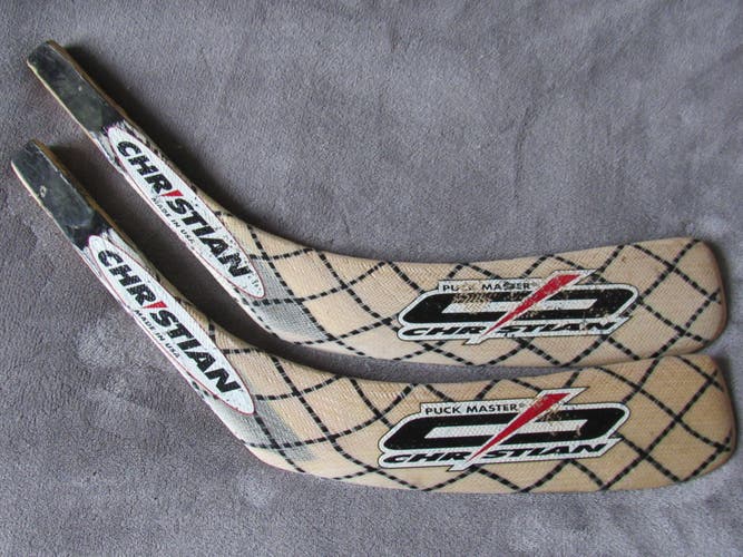 2 Brand New Christian Puck Master Right Handed Replacement Hockey Stick Blades (New)