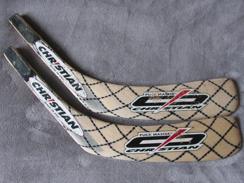 2 Brand New Christian Puck Master Right Handed Replacement Hockey Stick Blades (New)