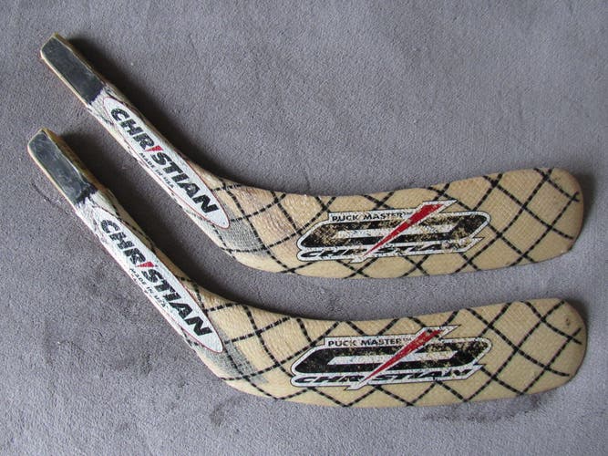 2 Brand New Christian Puck Master Right Handed Replacement Hockey Stick Blades (New)