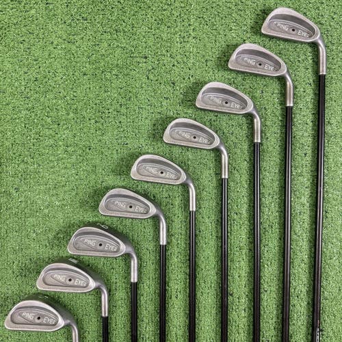 Ping Eye 2 Iron Set 3-PW SW Black Dot 350 Series Ladies Womens Flex +1 Long