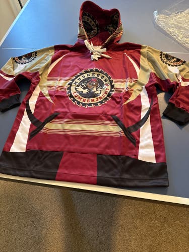 (New) Muskegon lumberjacks USHL sublimated hockey jersey hoodie!!  Large -  Awesome hoodie!