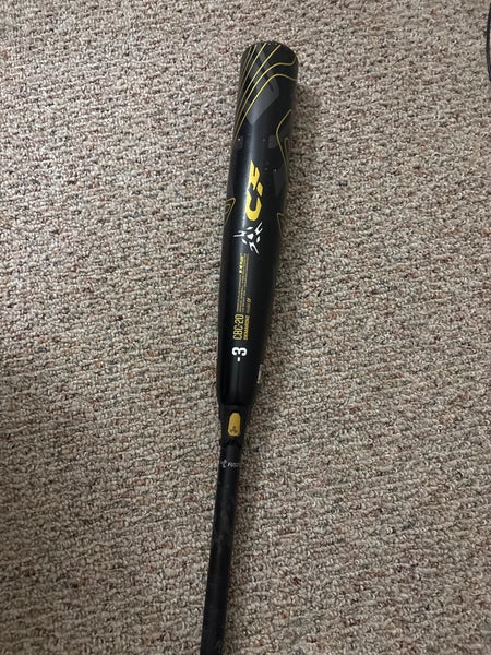 2020 DeMarini CF Composite BBCOR Certified Bat (-3) 30 oz 33" ROLLED and SHAVED w/ new lizard skin