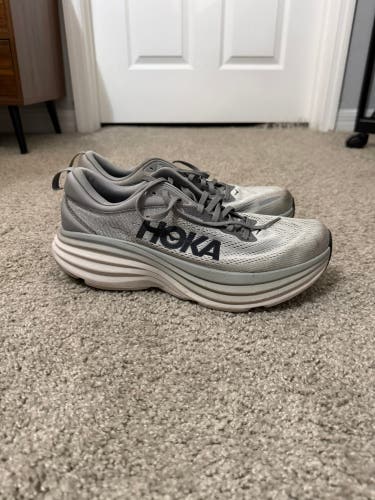 Gray Men's Size M 11.0 (W 12.0) Adult Hoka Bondi 8 Shoes (Used)