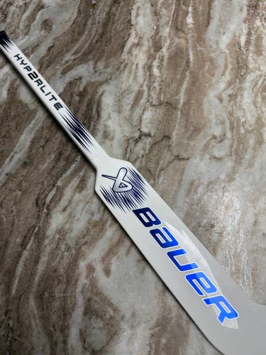 Youth Bauer Hyperlite 2 Mini Left Hand Hockey Goalie Stick Blue/White (Used)