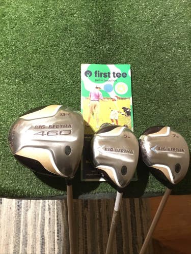 Callaway Ladies Big Bertha Woods Set (Driver, 5W, 7W) Aldila NVS 55g Graphite