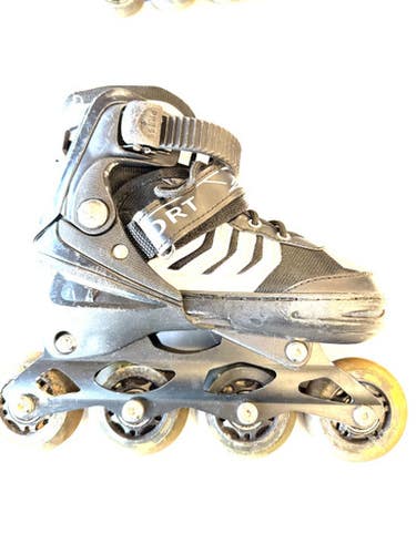 Used ADJ A-D Junior Rec Fitness Skates Black Adjustable 11860-S000307777