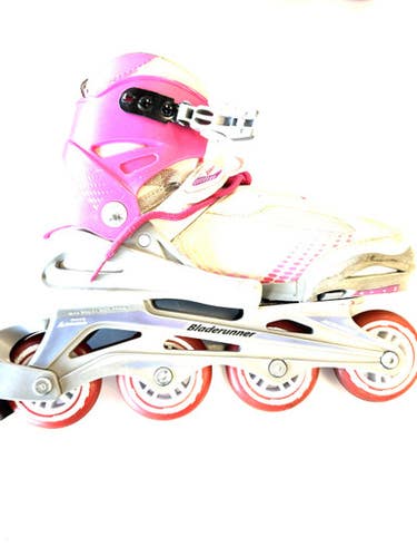 Used Rollerblade ADJUSTABLE 2-6 Junior Rec Fitness Skates White Adjustable 11860-S000307776