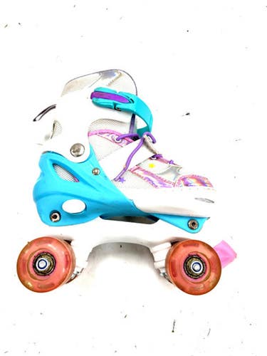 Used RUNCINDS 39-42 Junior Roller Quad Skates White Adjustable 11860-C000307759