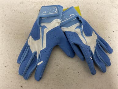 Used Nike ALPHA 2.0 BB/SB Batting Gloves White And Royal Blue LG 11855-S000202317
